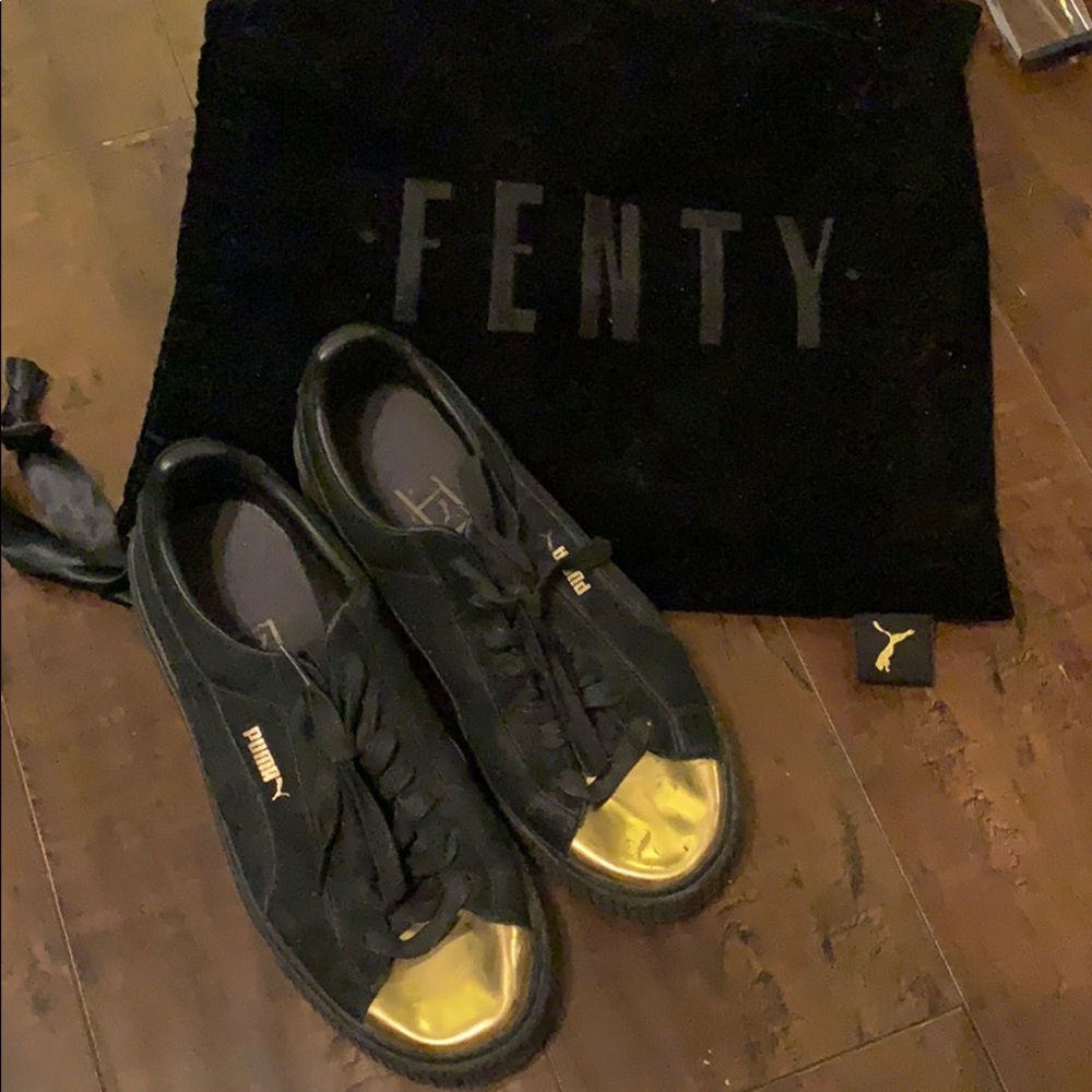 Fenty shoes black creepers GOLD